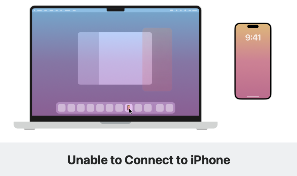 iphone mirroring error